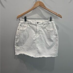 Garage White Denim Skirt